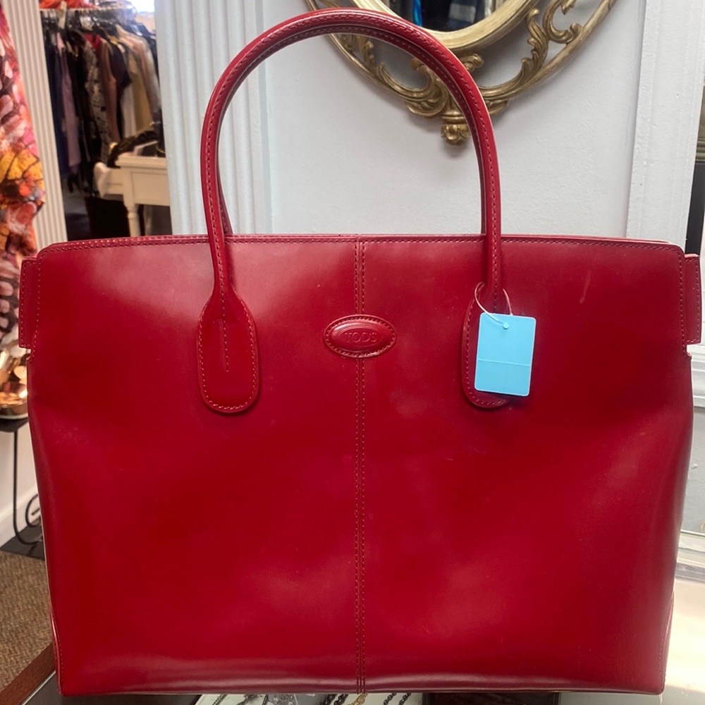 Tod’s Red Shoulder Purse